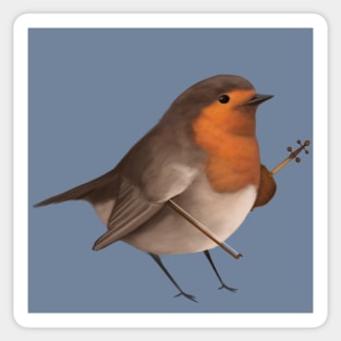 Musical Robin Sticker